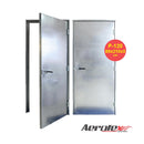 PORTA CORTA FOGO SIMPLES P120 890X2100X50MM C/ FECH / BATENTE / TRINCO - ACABAMENTO EM CHAPA GALVANIZADA - 7608