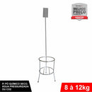 Suporte De Extintor Tripé Cromado 8 a 12kg CO2 / AP / PQS + Haste de Sinalização - 2776