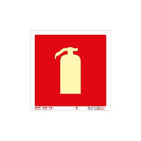 Placa Fotoluminescente Extintor ( E5 ) 30x30 cm - 9489