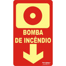 Placa Fotoluminescente Bomba c/ Seta ( E3 ) - 24x12cm - 9315
