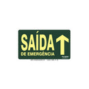 Placa Fotoluminescente Saída de Emergência Siga em Frente ( S22 ) 12x24cm - 9378