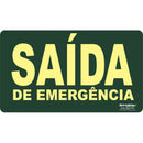 Placa Fotoluminescente Saída de Emergência ( S22 ) - 12x24cm - 9323