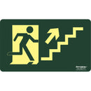 Placa Fotoluminescente Escada Emergência Subindo Direita (S11) 12 x 24cm - 9336