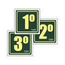 Placa Fotoluminescente Andar ( Selecione Abaixo o Andar Específico ) - 15x15 cm - 9422