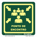 Placa Fotoluminescente Ponto De Encontro 20X15 CM - 10315